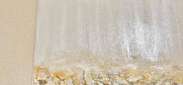 Stream/抽象画 (30square)/北欧/アート/インテリア/モダン/現代アート/青/金/白/ゴールド/絵画 