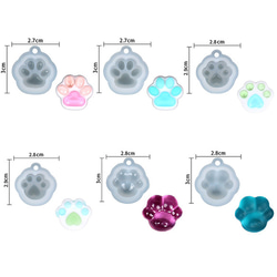 PO14669-A1  6個  シリコンモールド レジンモールド 猫の肉球  6X（1ヶ） 2枚目の画像