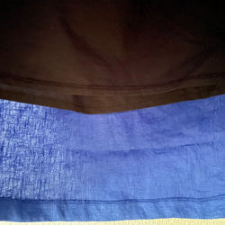 「Creema 新作WEEK」ヨーロピアンリネン100% ビタミンカラースッキリロングスカート(オリエンタルブルー) 9枚目の画像