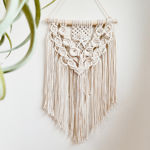 海を感じるマクラメタペストリー꙳⋆ タペストリー・壁掛け MYCOT