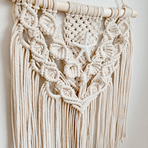 海を感じるマクラメタペストリー꙳⋆ タペストリー・壁掛け MYCOT