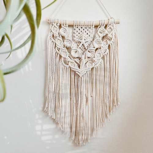 海を感じるマクラメタペストリー꙳⋆ タペストリー・壁掛け MYCOT