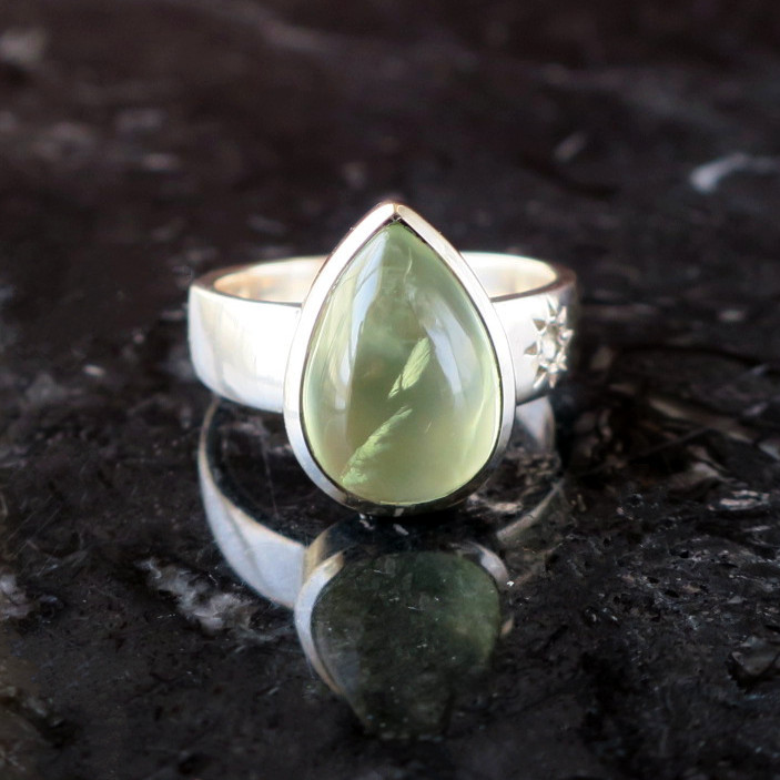 プレナイト（プリナイト）リング 4.80ct prehnite ring