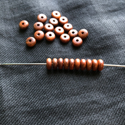 紫檀　ウッドビーズ 　3.2＊6.8mm　20pcs 3枚目の画像