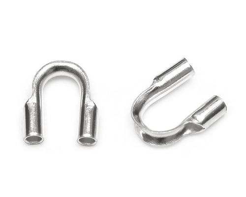 SILVER925 U字金具［0.7mm穴］【7コ販売】(SV-609UJ 金具
