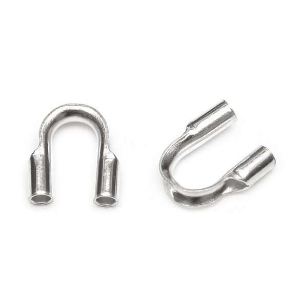 SILVER925 U字金具［0.7mm穴］【7コ販売】(SV-609UJ 金具