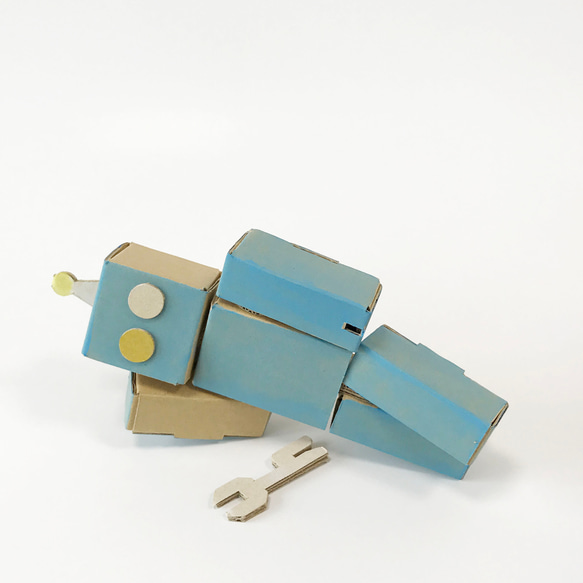 段ボール工作　ロボット　人形　ダンボール　おもちゃ　ハコロボ　 5枚目の画像