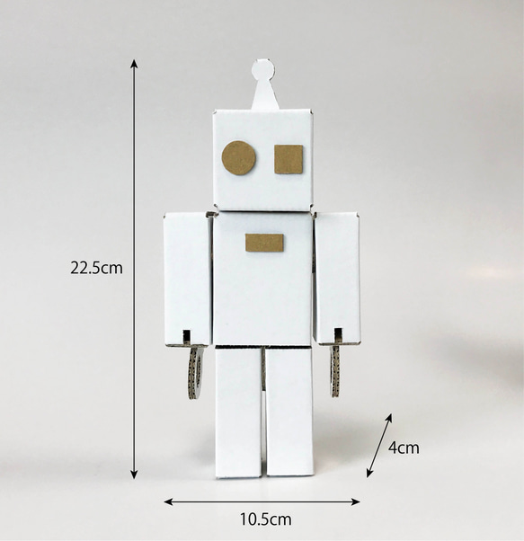 段ボール工作　ロボット　人形　ダンボール　おもちゃ　ハコロボ　 2枚目の画像