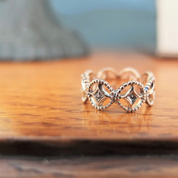 Halo 天使の輪 アンティーク風 K10YGダイアモンドリング 指輪・リング