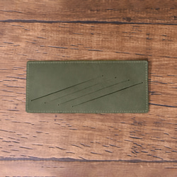 【25%off ビッグセール・1点限り】インナーカードケース スリム コンパクト 本革 財布 おすすめ オリーブ 6枚目の画像