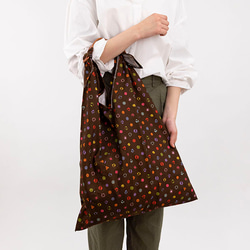 Azuma Tote ~Kyo Komon~ 100% 棉 Azuma 長手柄包，可用作環保袋 (AZM-607) 第7張的照片