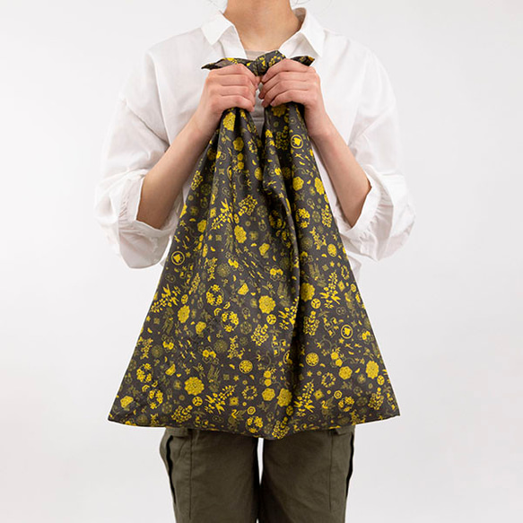 Azuma Tote ~Hana Komon~ 100% 棉 Azuma 長手柄包，可用作環保袋 (AZM-608) 第3張的照片