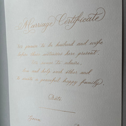 結婚証明書【インク違いあり・全て手書き】 10枚目の画像