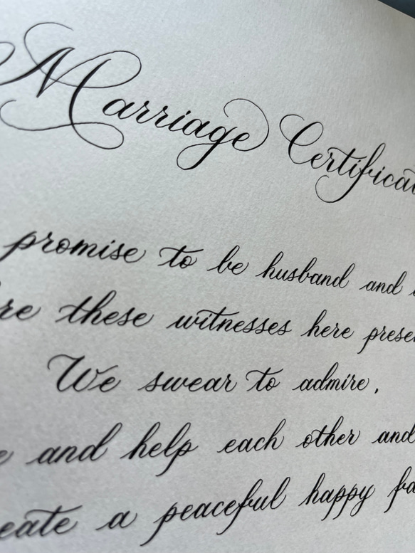 結婚証明書【インク違いあり・全て手書き】 8枚目の画像