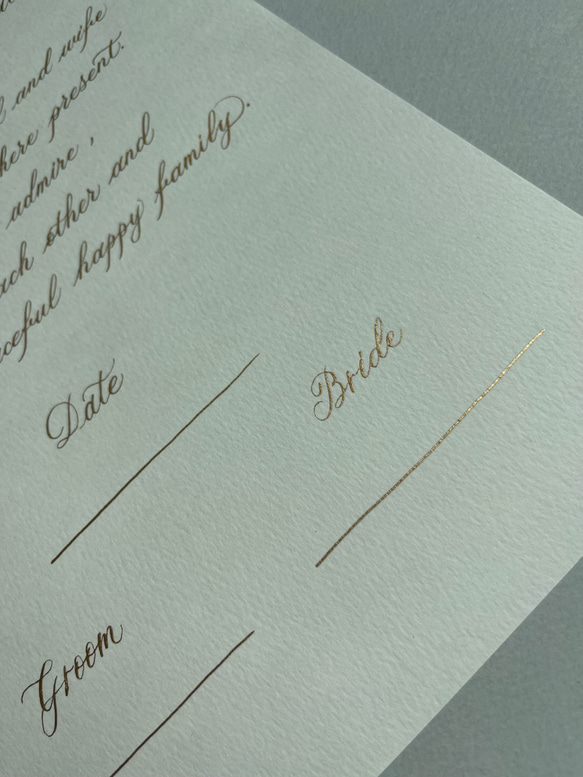 結婚証明書【インク違いあり・全て手書き】 13枚目の画像