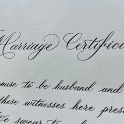 結婚証明書【インク違いあり・全て手書き】 7枚目の画像