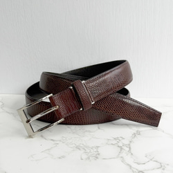 日本製 センザンコウ 穿山甲 牛革 コンビ 上質 ベルト エキゾチック