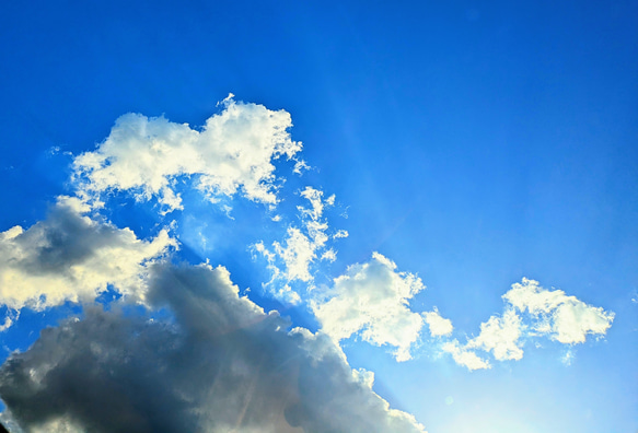 トートバッグ　虹色の空　雲の絵　空と海の絵　レインボーカラー綿菓子雲虹色ナチュラルエコバッグマルシェバッグ肩掛けバッグ 14枚目の画像