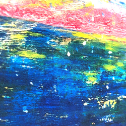 トートバッグ　虹色の空　雲の絵　空と海の絵　レインボーカラー綿菓子雲虹色ナチュラルエコバッグマルシェバッグ肩掛けバッグ 10枚目の画像