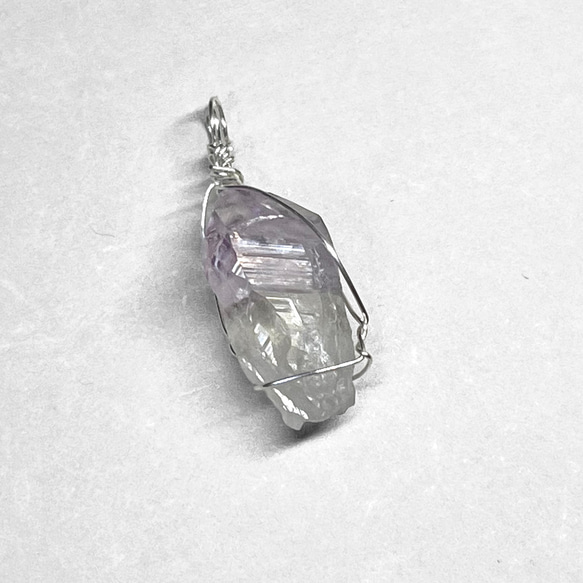 amethyst wire wrapping / アメジストsv925ワイヤーラッピング 3 6枚目の画像