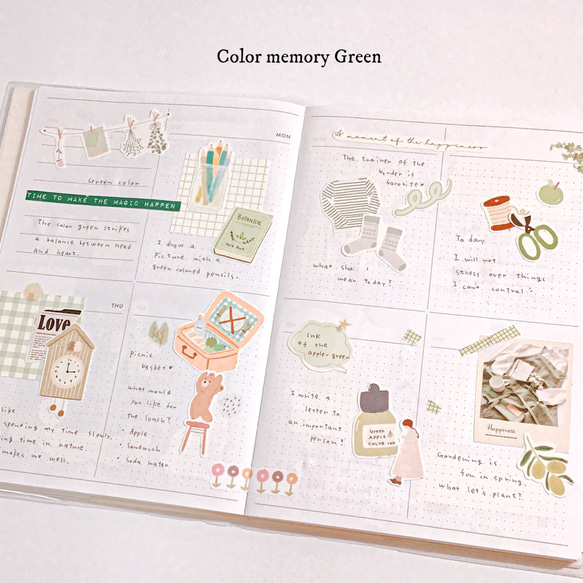 再販フレークシール　☆Color memory Green☆ｸﾞﾘｰﾝ 4枚目の画像