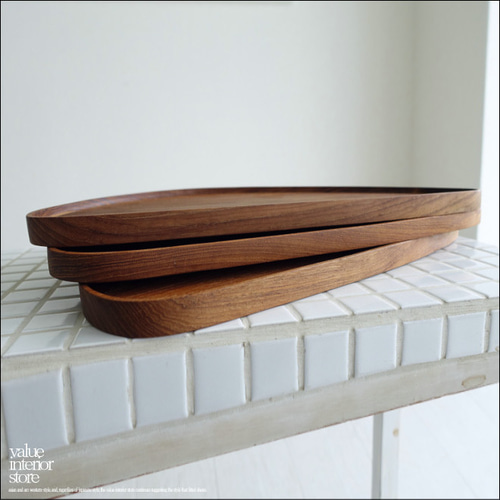 無垢材 プレート楕円35cm 木皿 平皿 大皿 木の皿 お盆 ウッド