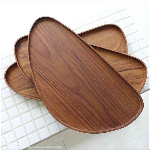 無垢材 プレート楕円35cm 木皿 平皿 大皿 木の皿 お盆 ウッド