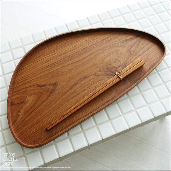 無垢材 プレート楕円35cm 木皿 平皿 大皿 木の皿 お盆 ウッド