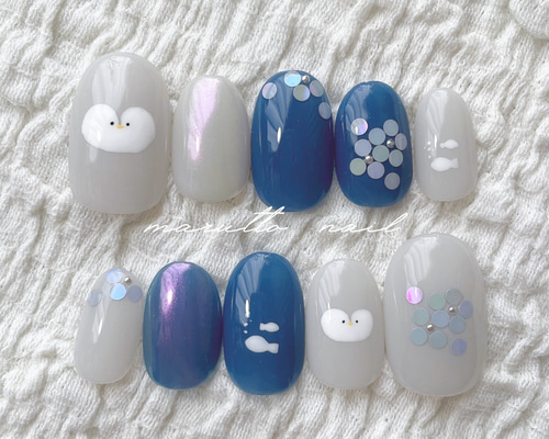 ★様　ペンギンデザイン ネイルパーツ ペンギンネイルパーツ 10個セットの通販 by モカ's shop｜ラクマ
