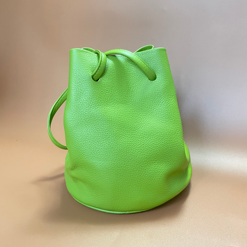 本革巾着トートバッグ〜ピスタチオ〜！ トートバッグ Malinang 通販