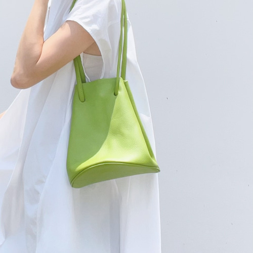 本革巾着トートバッグ〜ピスタチオ〜！ トートバッグ Malinang 通販