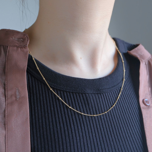 dot point necklace チェーンネックレス K14gf チェーンネックレス 45