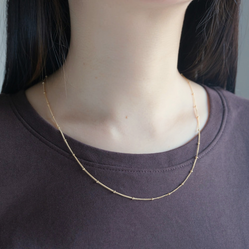 dot point necklace チェーンネックレス K14gf チェーンネックレス 45