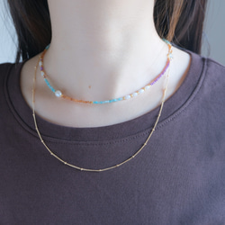 dot point necklace チェーンネックレス　K14gf　チェーンネックレス　45㎝・50㎝ 8枚目の画像