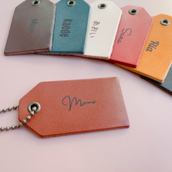 栃木レザー＊レーザー刻印 Bigtagキーホルダー 席札 プチギフト 名入れ