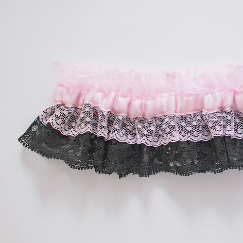 専用 フリルカービング チャーム No.890 ゴブラン風くまちゃんフレアスカート + エンブレム刺繍