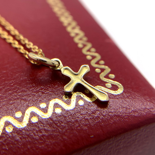 K18 十字架のチャームネックレス ネックレス・ペンダント CrossRoad