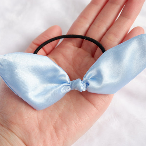 ハンドメイドリボン型ヘアアクセサリー(ヘアゴム) 単色 ヘアゴム みー