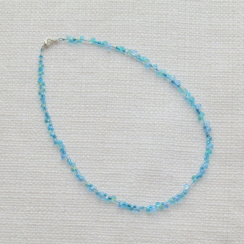 ビンテージ　アクアブルーのパドレビーズネックレス ビンテージ アクアブルーのパドレビーズネックレス