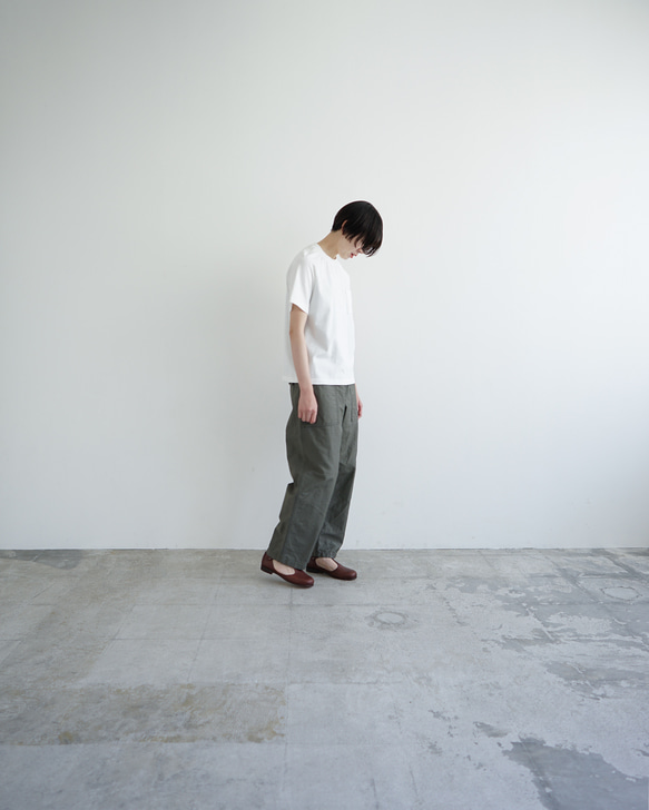 combed cotton/raglan pocket  tshirt /off white/size1・2 4枚目の画像