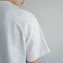 combed cotton/raglan pocket  tshirt /off white/size1・2 11枚目の画像