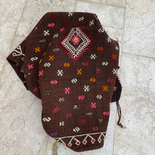 オールドキリム トルコ 手織り ヴィンテージ ラグ 100x100cm