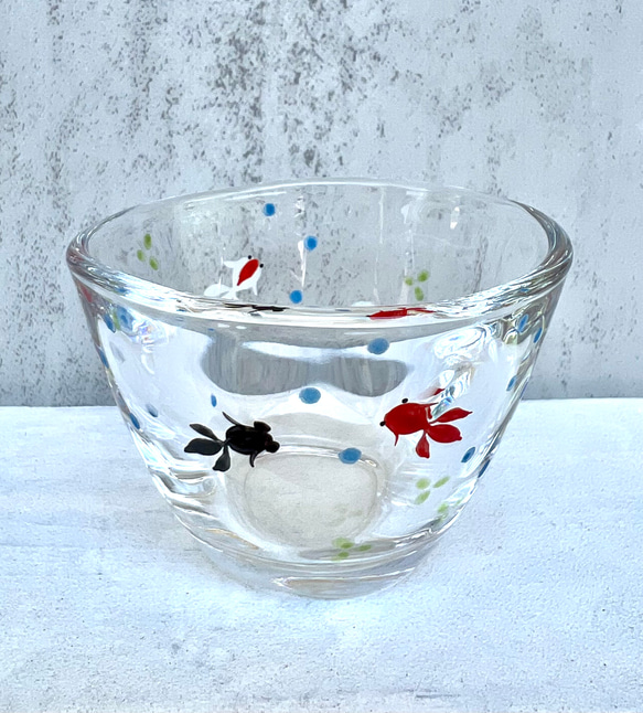 パート・ド・ヴェール　ガラスぐい呑　金魚揺蕩う器 値下げ】パート・ド・ヴェール ガラスぐい呑 金魚揺蕩う器 佐伯