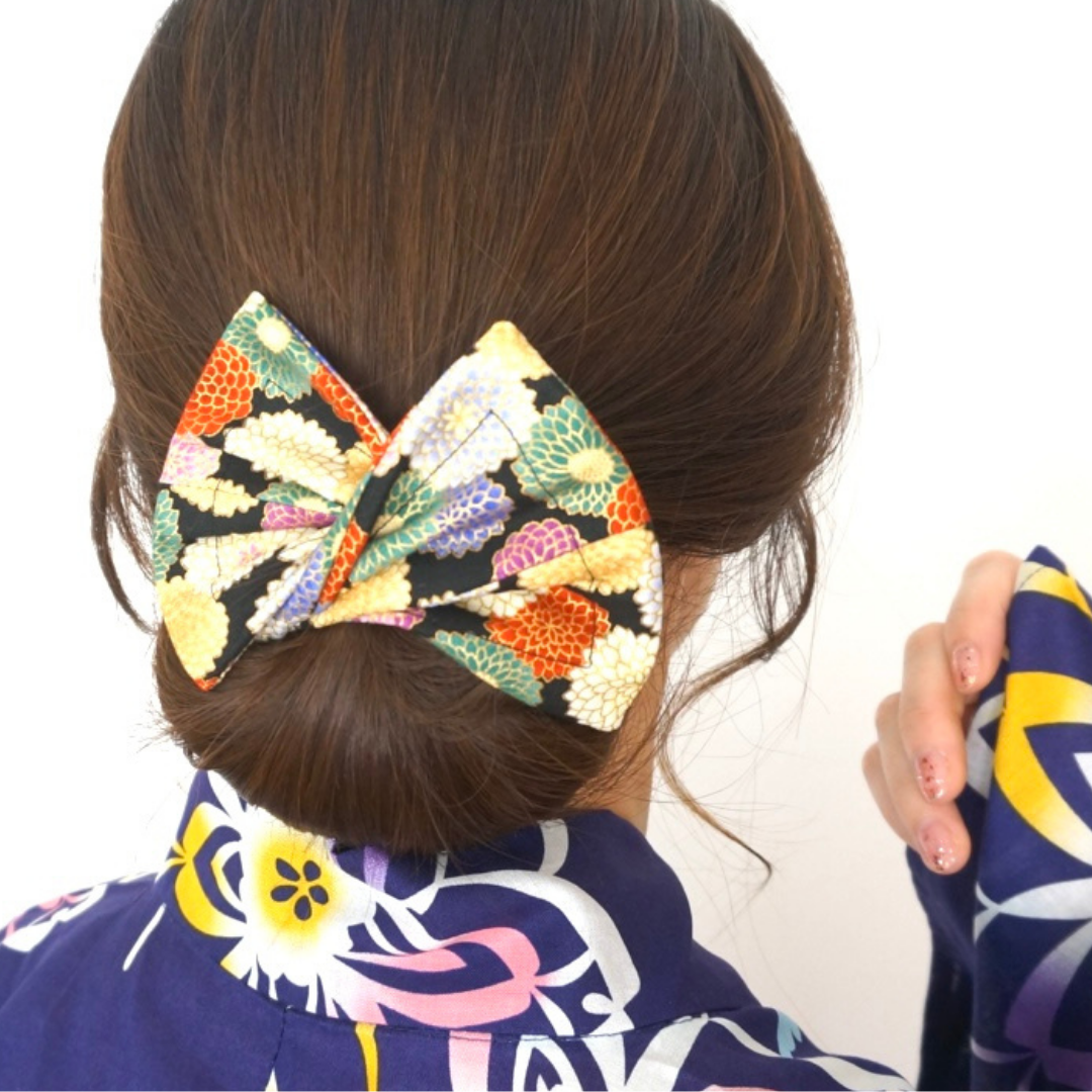和装用古典ヘアリボンかんざし付き