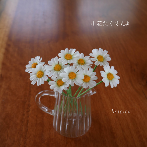 再販＞枯れないマーガレット✿クレイフラワーNO.M5ー5W アート