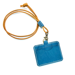 栃木皮革油鞣證件套藍色（附口袋） 第5張的照片