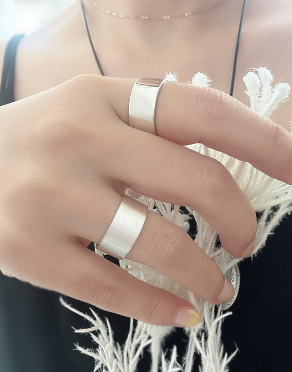 925マット仕上げ平打ちリング 8g Amazon | [ファーストコレクション] マット加工 シルバー リング