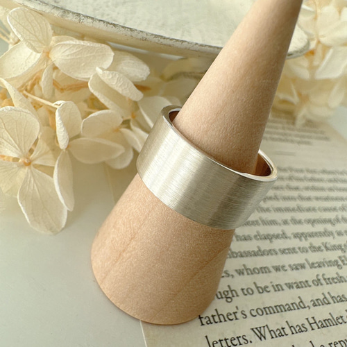 鏡面とマット仕上げ方を選べる平打ちワイドリングR2901 指輪・リング