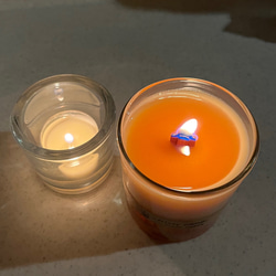 （選べる香り80種類以上）木芯ソイキャンドル　-sunset orange- 10枚目の画像