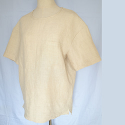 ヘンプ100％　麻　Tシャツ　メンズ　オーガニック　天然素材　カットソー　日本製　無染色無漂白 夏　無地 4枚目の画像